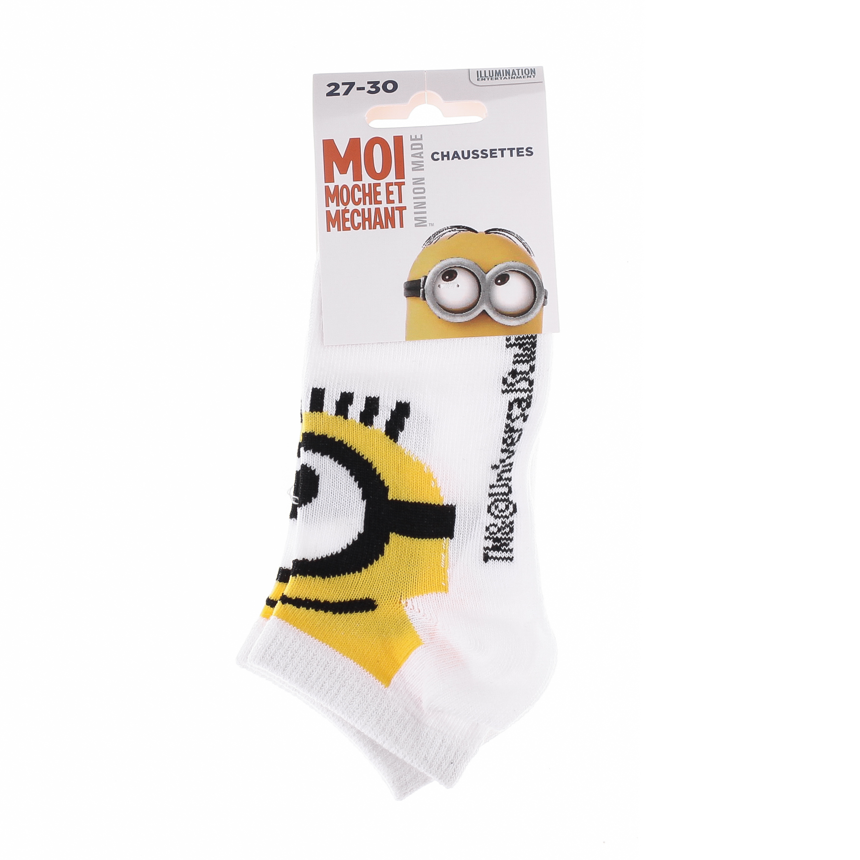Носки MINION 2 YEUX AL ENVERS белые Дет 31-34, арт.83890147-6 Носки MINION 2 YEUX AL ENVERS белые Дет 31-34, арт.83890147-6