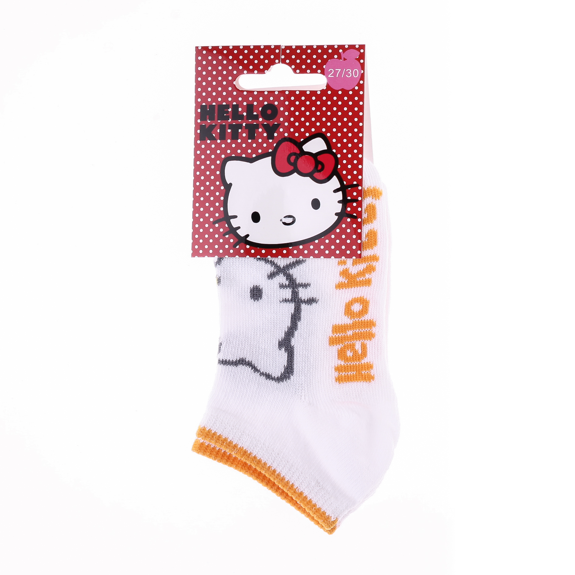 Носки HELLO KITTY HK THEME ORANGE белый, оранжевый Дет 31-34, арт.83890528-8 Носки HELLO KITTY HK THEME ORANGE белый, оранжевый Дет 31-34, арт.83890528-8