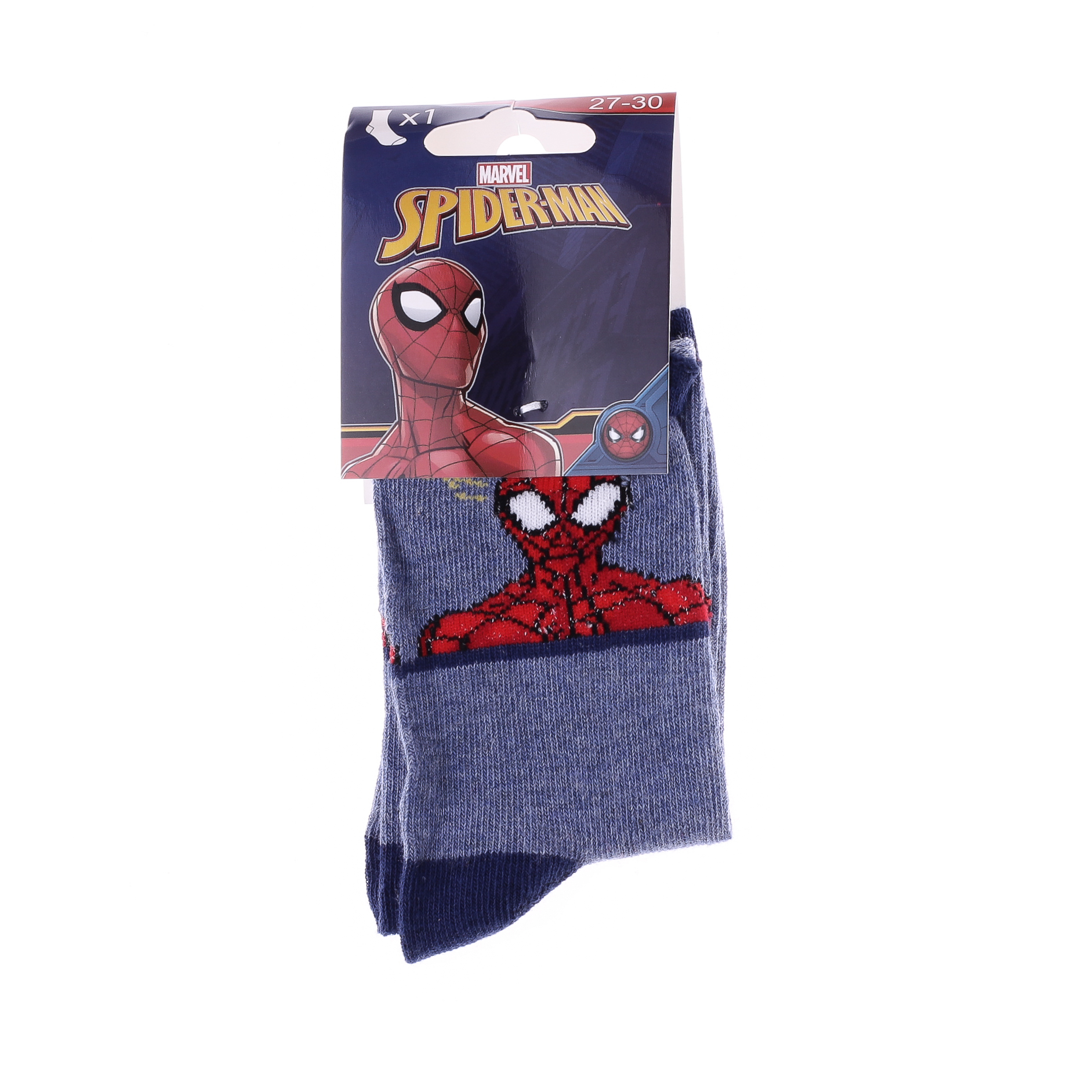 Шкарпетки SPIDER MAN BUSTE SPIDERMAN джинсовий Діт 23-26, арт.83892247-4 Шкарпетки SPIDER MAN BUSTE SPIDERMAN джинсовий Діт 23-26, арт.83892247-4