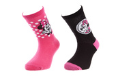 Носки MINNIE SOCKS 2P розовый, черный Дет 31-34, арт.83892347-1. Изображение №2