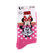 Носки MINNIE SOCKS 2P розовый, черный Дет 27-30, арт.83892347-1. Изображение №2