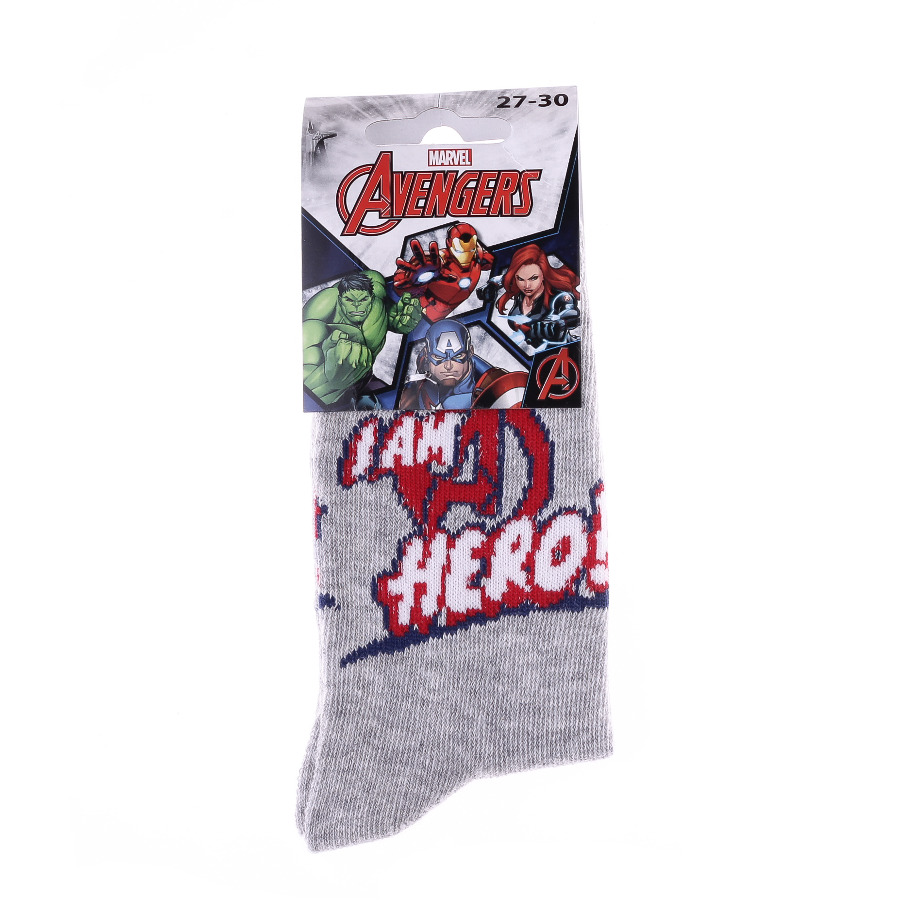 Шкарпетки MARVEL I AM A HERO світло-сірий Діт 31-34, арт.83899320-1 Шкарпетки MARVEL I AM A HERO світло-сірий Діт 31-34, арт.83899320-1
