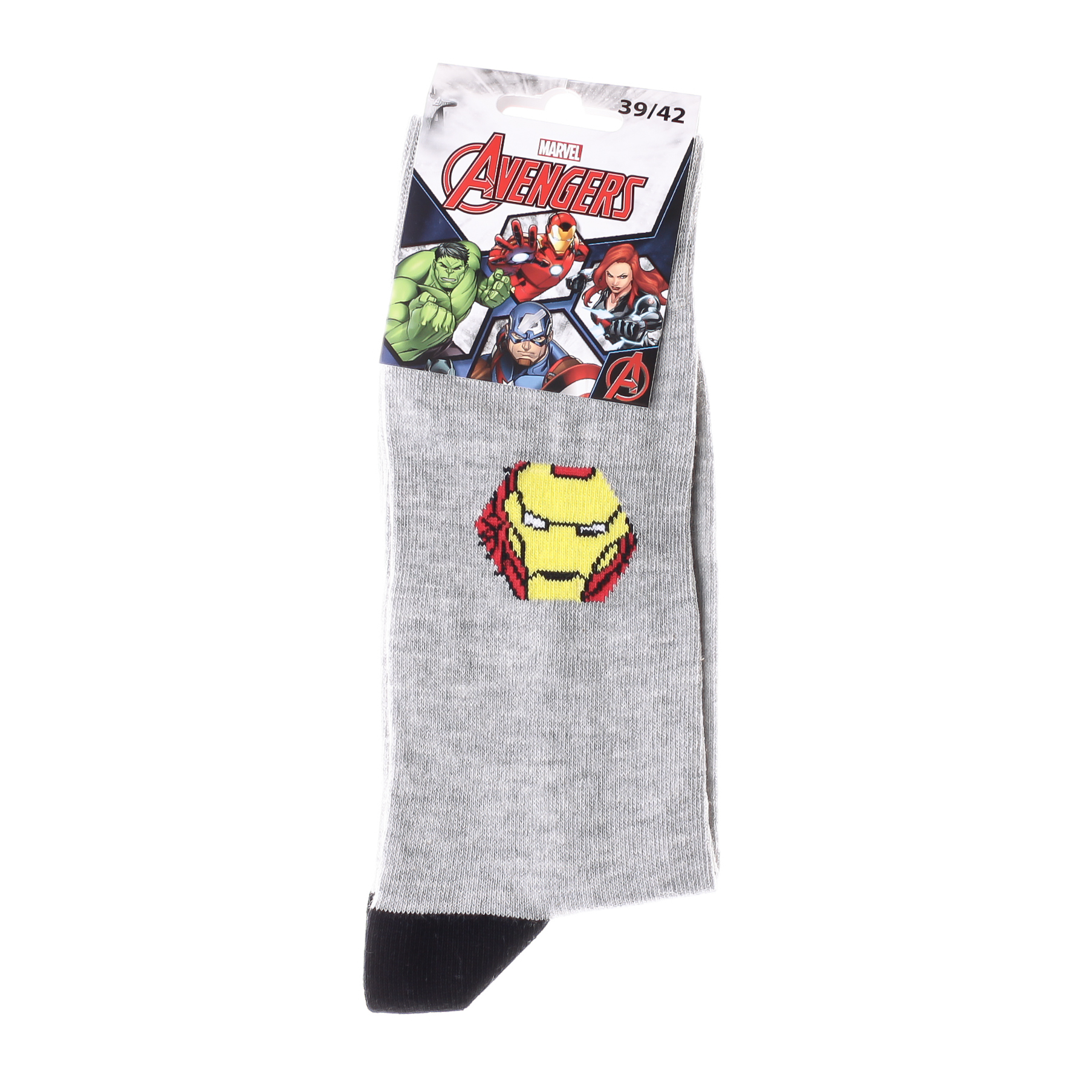 Шкарпетки Marvel IRON MAN світло-сірий Діт 39-42 Шкарпетки Marvel IRON MAN світло-сірий Діт 39-42