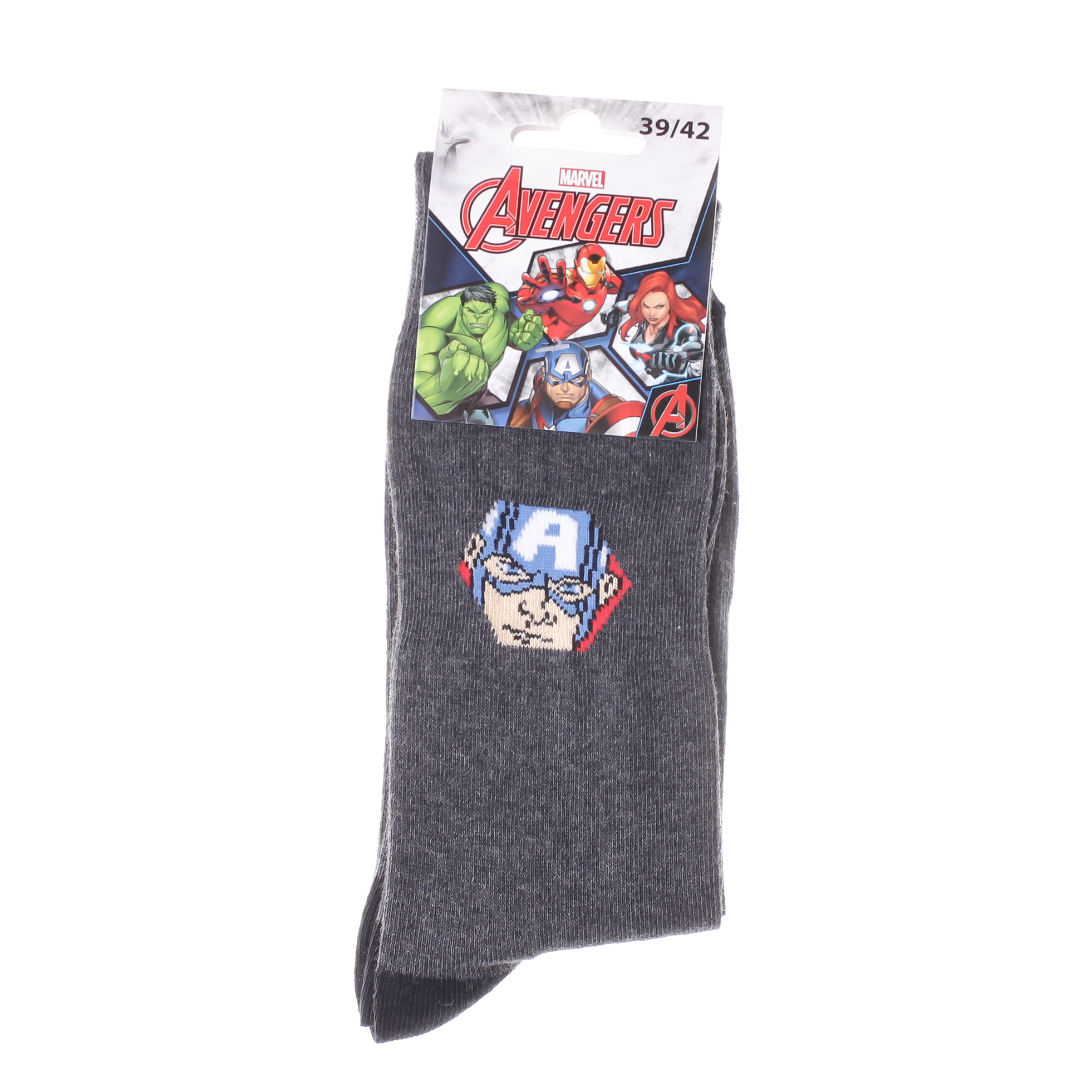 Шкарпетки Marvel CAPTAIN AMERICA антрацит Діт 39-42 Шкарпетки Marvel CAPTAIN AMERICA антрацит Діт 39-42