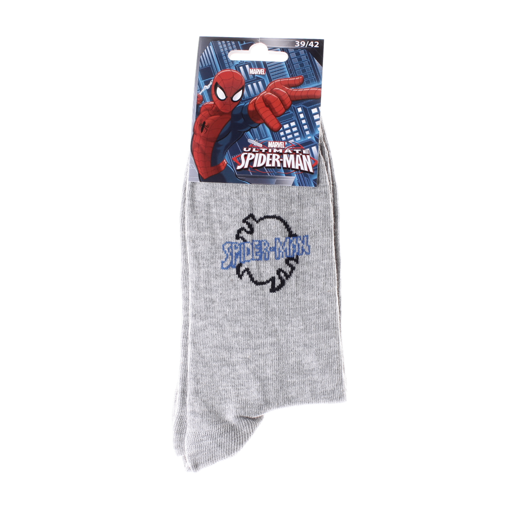 Носки Spider Man SPIDERMAN LOGO светло-серый Дет 39-42 Носки Spider Man SPIDERMAN LOGO светло-серый Дет 39-42