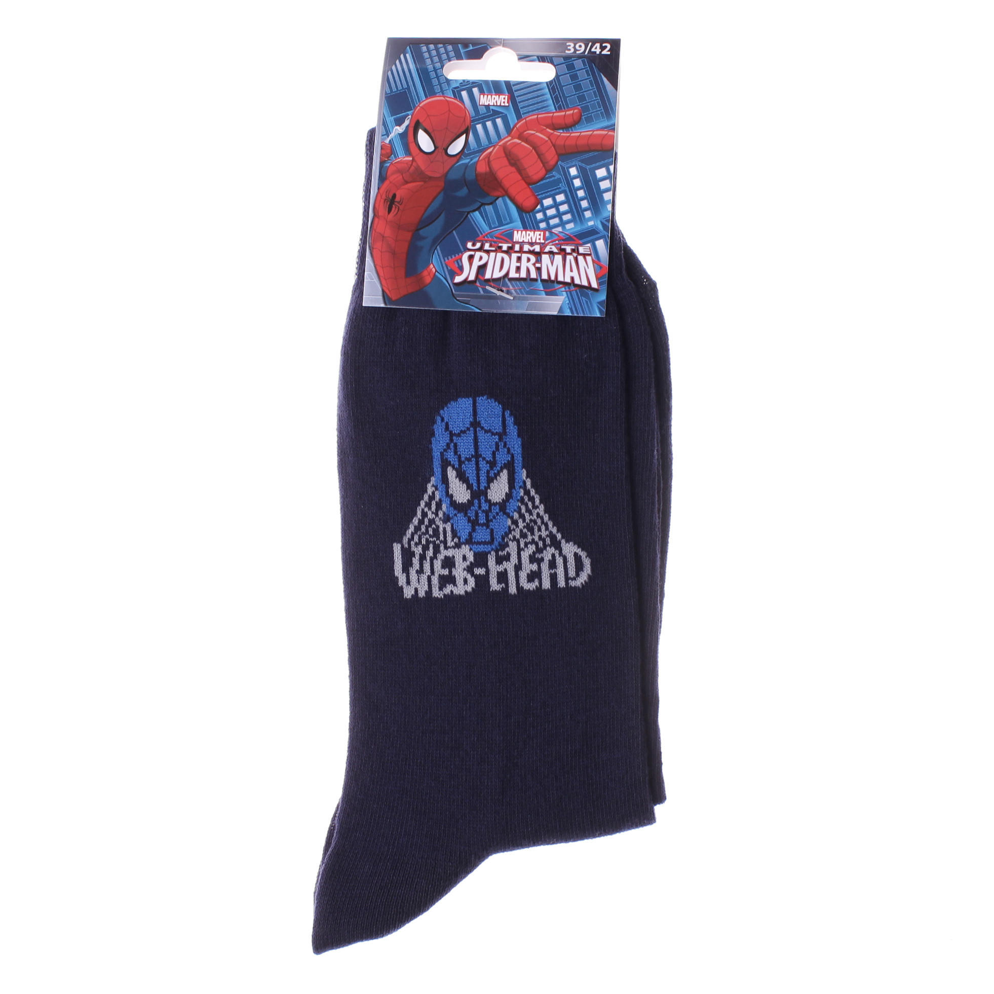 Носки Spider Man WEB HEAD синий Дет 39-42 Носки Spider Man WEB HEAD синий Дет 39-42