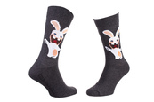 Носки LAPINS CRETINS LAPIN BRAS OUVERT светло-серый Дет 39-42. Изображение №2