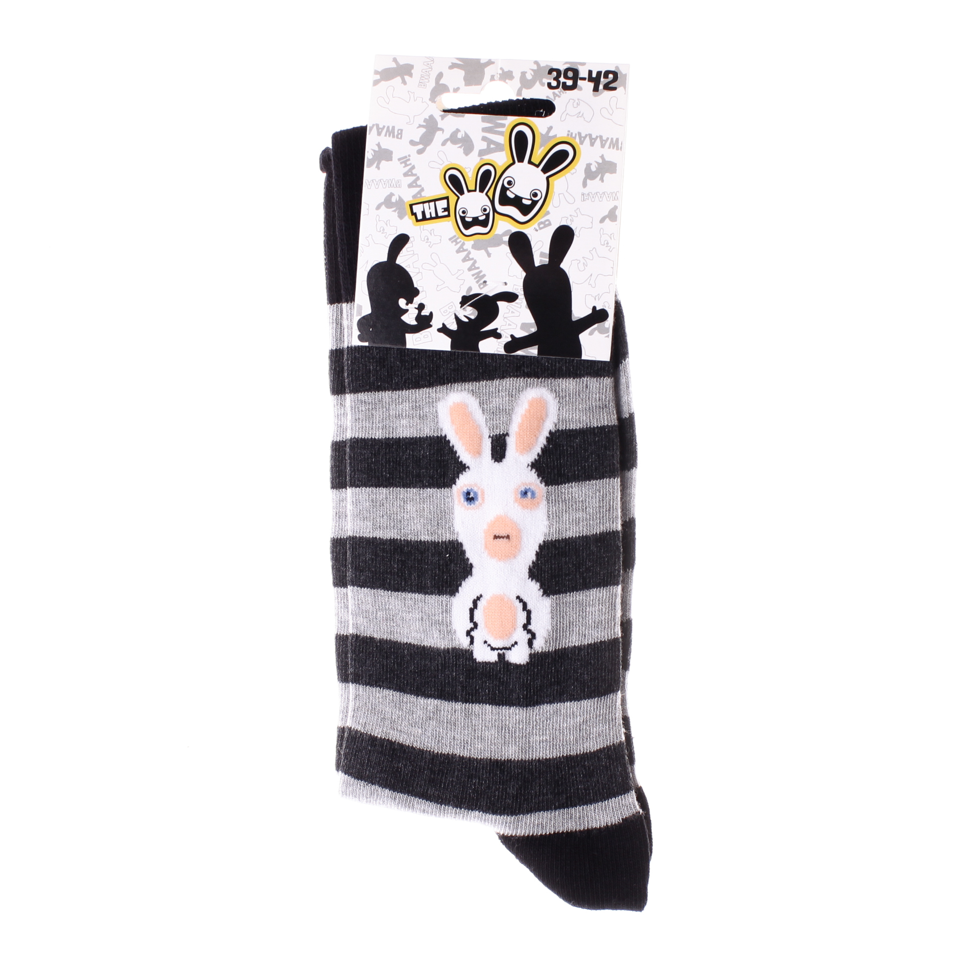 Носки LAPINS CRETINS LAPIN ET RAYURES светло-серый Дет 43-46 Носки LAPINS CRETINS LAPIN ET RAYURES светло-серый Дет 43-46