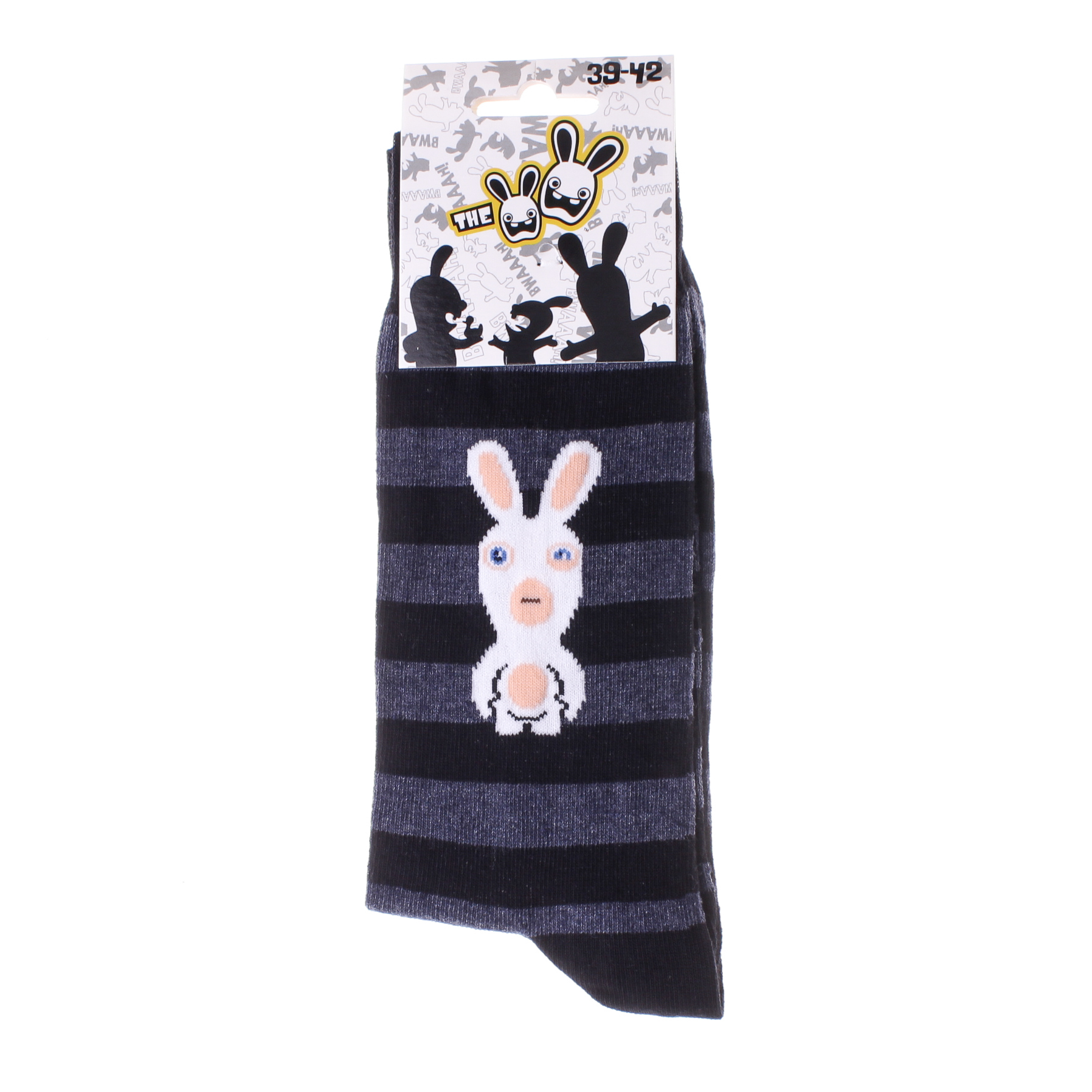 Носки LAPINS CRETINS LAPIN ET RAYURES черный Дет 39-42 Носки LAPINS CRETINS LAPIN ET RAYURES черный Дет 39-42