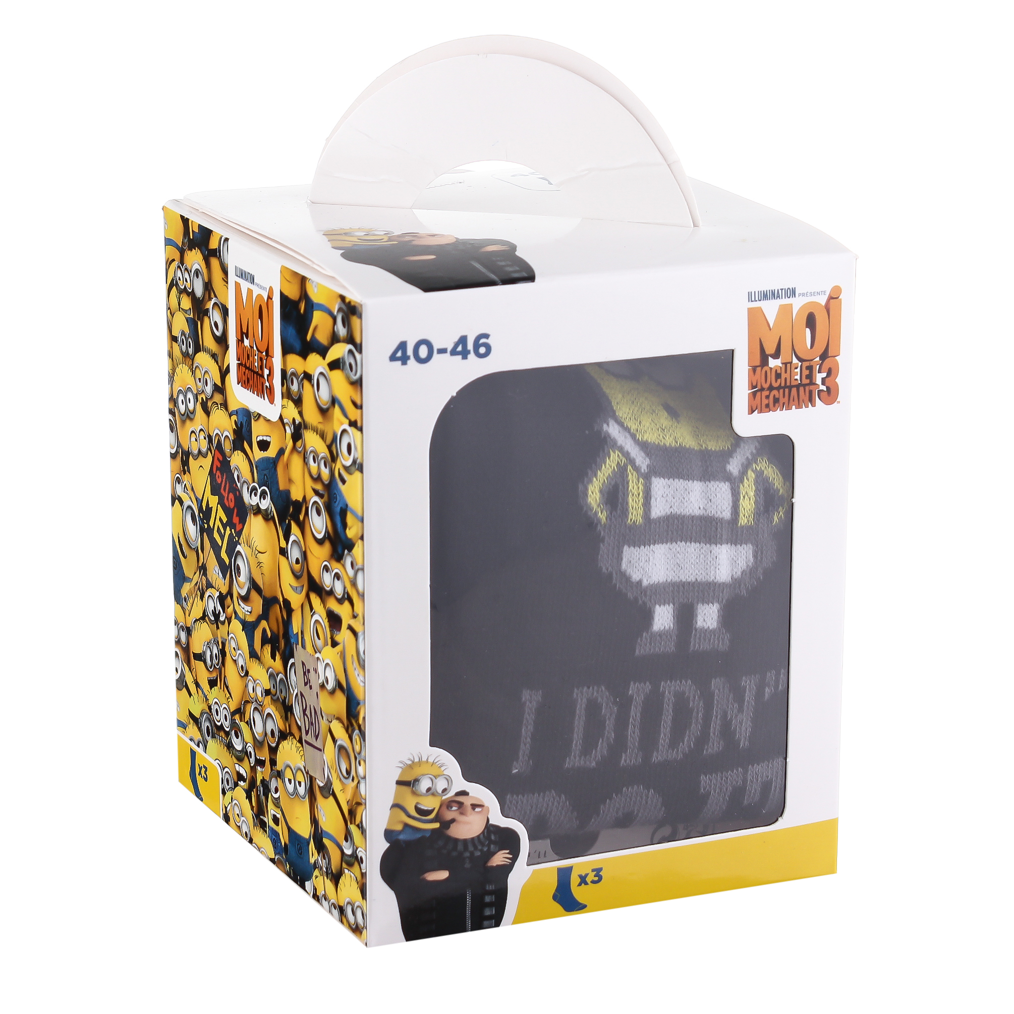 Носки Minions ALL OVER DES MinionS/MOT Minion/Minion + I DIDN'T серый, черный Дет 40-46 Носки Minions ALL OVER DES MinionS/MOT Minion/Minion + I DIDN'T серый, черный Дет 40-46