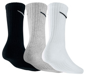 Шкарпетки Nike U NK V CUSH CREW - 3PR VALUE чорний, сірий, білий Уні 46-50. Зображення №7 Шкарпетки Nike U NK V CUSH CREW - 3PR VALUE чорний, сірий, білий Уні 46-50. Зображення №7