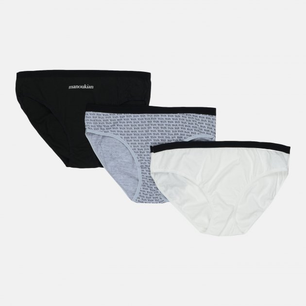 Труси Manoukian SLIPS-X3-FEMME сірий, чорний, білий Жін S Труси Manoukian SLIPS-X3-FEMME сірий, чорний, білий Жін S
