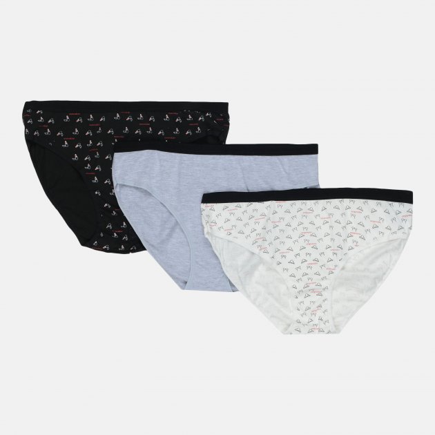 Трусы Manoukian SLIPS-X3-FEMME светло-серый, черный, белый Жен L Трусы Manoukian SLIPS-X3-FEMME светло-серый, черный, белый Жен L
