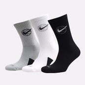 Шкарпетки Nike U NK CREW EVERYDAY BBALL 3PR чорний, білий, сірий Уні 38-42. Зображення №3 Шкарпетки Nike U NK CREW EVERYDAY BBALL 3PR чорний, білий, сірий Уні 38-42. Зображення №3