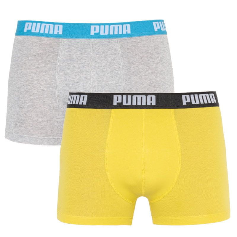 Трусы-боксеры Puma BASIC BOXER 2P серый, желтый Чол XL Трусы-боксеры Puma BASIC BOXER 2P серый, желтый Чол XL