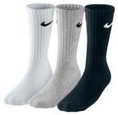 Носки Nike U NK V CUSH CREW - 3PR VALUE черный, белый, серый Уни 42-46. Изображение №4