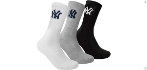 Шкарпетки New York Yankees 3 pk Crew чорний, білий, сірий Уні 35-38 Шкарпетки New York Yankees 3 pk Crew чорний, білий, сірий Уні 35-38