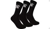 Шкарпетки New York Yankees 3 pk Crew чорний Уні 43-46. Зображення №2 Шкарпетки New York Yankees 3 pk Crew чорний Уні 43-46. Зображення №2