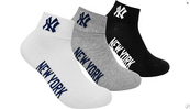 Шкарпетки New York Yankees 3 pk Quarter чорний, білий, сірий Уні 39-42. Зображення №2 Шкарпетки New York Yankees 3 pk Quarter чорний, білий, сірий Уні 39-42. Зображення №2