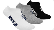 Шкарпетки New York Yankees 3 pk Sneaker чорний, білий, сірий Уні 39-42. Зображення №2 Шкарпетки New York Yankees 3 pk Sneaker чорний, білий, сірий Уні 39-42. Зображення №2