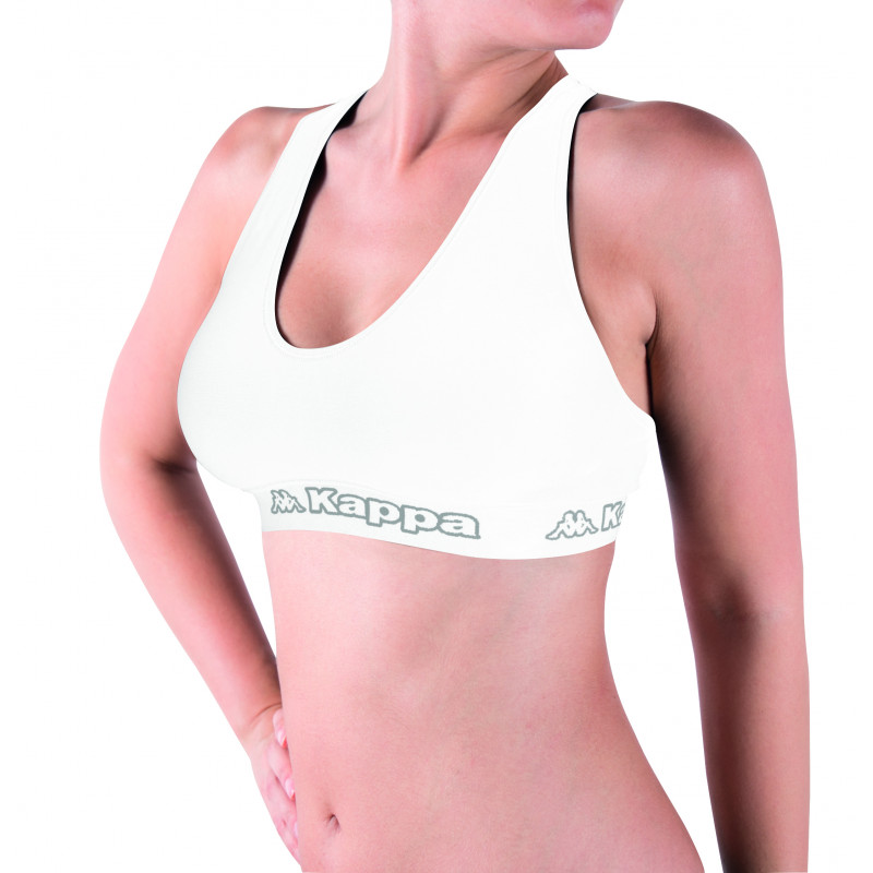 Топ спорт Kappa Reggiseno Sporty Elastico Logato білий Жін L/XL Топ спорт Kappa Reggiseno Sporty Elastico Logato білий Жін L/XL