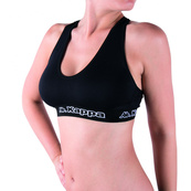 Топ спорт Kappa Reggiseno Sporty Elastico Logato чорний Жін S/M. Зображення №2 Топ спорт Kappa Reggiseno Sporty Elastico Logato чорний Жін S/M. Зображення №2