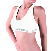 Топ спорт Kappa Reggiseno Sporty Elastico Logato білий Жін S/M. Зображення №3 Топ спорт Kappa Reggiseno Sporty Elastico Logato білий Жін S/M. Зображення №3
