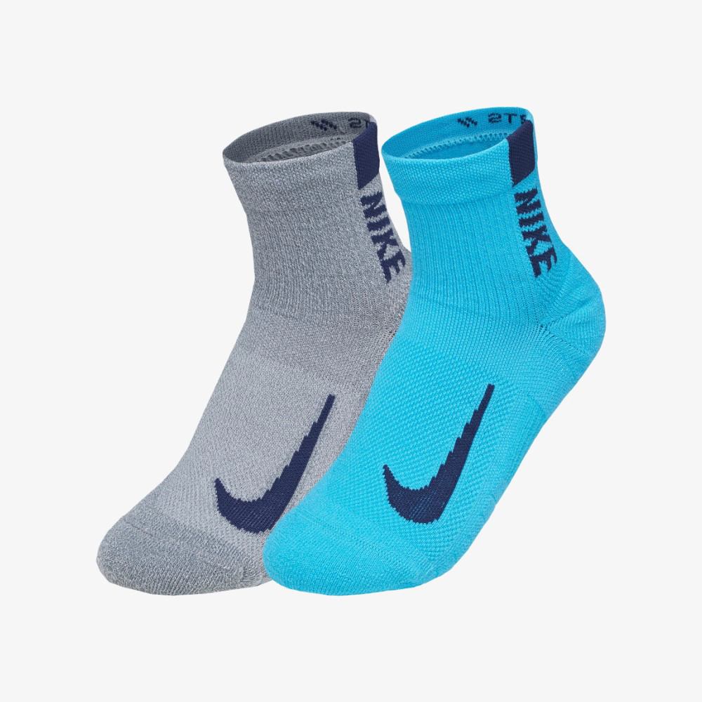 Шкарпетки Nike U NK MLTPLIER ANKLE 2PR сірий, блакитний Уні 34-38 Шкарпетки Nike U NK MLTPLIER ANKLE 2PR сірий, блакитний Уні 34-38