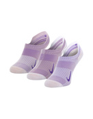 Носки Nike W NK EVERYDAY PLUS LTWT NS 3PR серый, фиолетовый Жен 34-38. Изображение №3