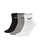 Носки Nike U NK EVERYDAY CUSH ANKLE 3PR черный, белый, серый Уни 46-50. Изображение №3