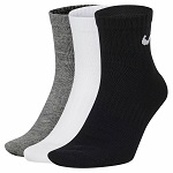 Носки Nike U NK EVERYDAY LTWT ANKLE 3PR черный, белый, серый Уни 46-50 (SX7677-964). Изображение №2