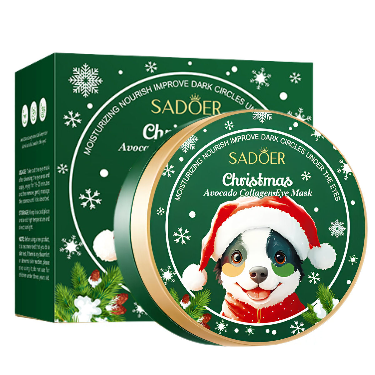 Патчи под глаза Sadoer Christmas с коллагеном и авокадо 60 шт Патчи под глаза Sadoer Christmas с коллагеном и авокадо 60 шт