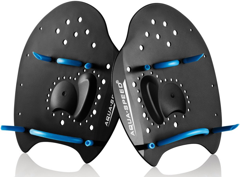 Лопатки для плавания Aqua Speed Skill Paddle 1791 черный, синий Уни L 21,5х20см Лопатки для плавания Aqua Speed Skill Paddle 1791 черный, синий Уни L 21,5х20см