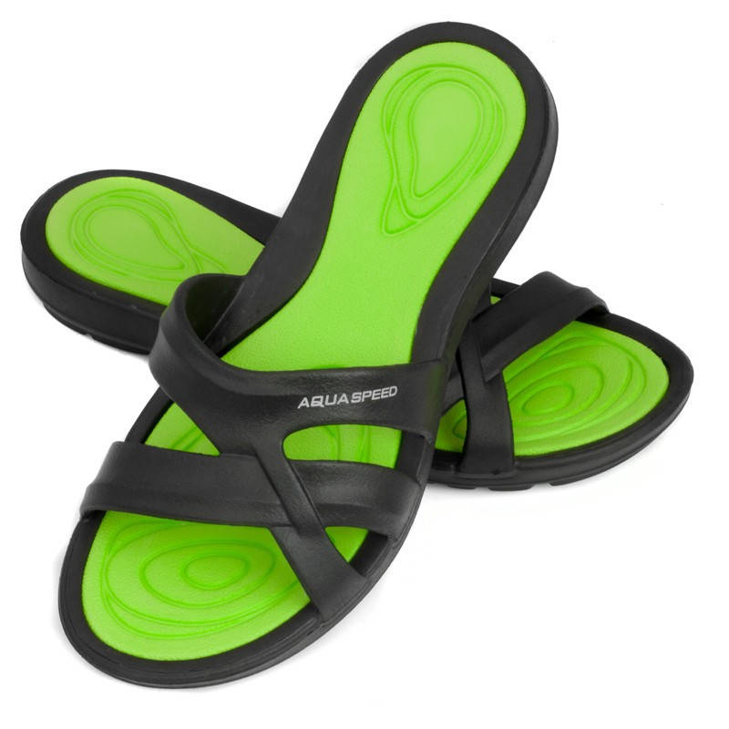 Шльопанці Aqua Speed PANAMA 6594 чорний, зелений Жін 36 Шльопанці Aqua Speed PANAMA 6594 чорний, зелений Жін 36