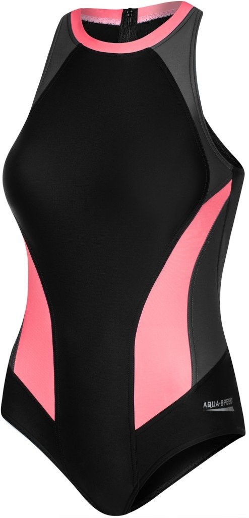 Закрытый купальник для женщин Aqua Speed NINA 6403 черный, серый, коралловый Жен 38 Закрытый купальник для женщин Aqua Speed NINA 6403 черный, серый, коралловый Жен 38