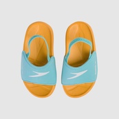 Шлепанцы Speedo LEARN TO SWIM SLIDE IU BLUE/ORANGE голубой, оранжевый Дет 21,5. Изображение №2 Шлепанцы Speedo LEARN TO SWIM SLIDE IU BLUE/ORANGE голубой, оранжевый Дет 21,5. Изображение №2