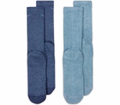 Носки Nike U NK EVERYDAY PLUS CUSH CREW 2PR синий, голубой Уни 34-38. Изображение №9