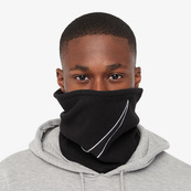 Баф Nike FLEECE NECKWARMER 2.0 BLACK/WHITE OSFM черный Уни OSFM. Изображение №2 Баф Nike FLEECE NECKWARMER 2.0 BLACK/WHITE OSFM черный Уни OSFM. Изображение №2