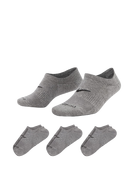 Носки Nike U NK EVERYDAY PLUS CUSH FOOTIE 3PR серый Уни 34-38. Изображение №2