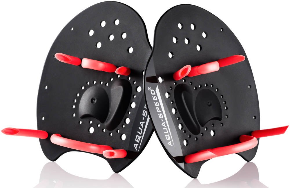 Лопатки для плавання Aqua Speed Skill Paddle 1789 чорний червоний Уні S 15х14см Лопатки для плавання Aqua Speed Skill Paddle 1789 чорний червоний Уні S 15х14см