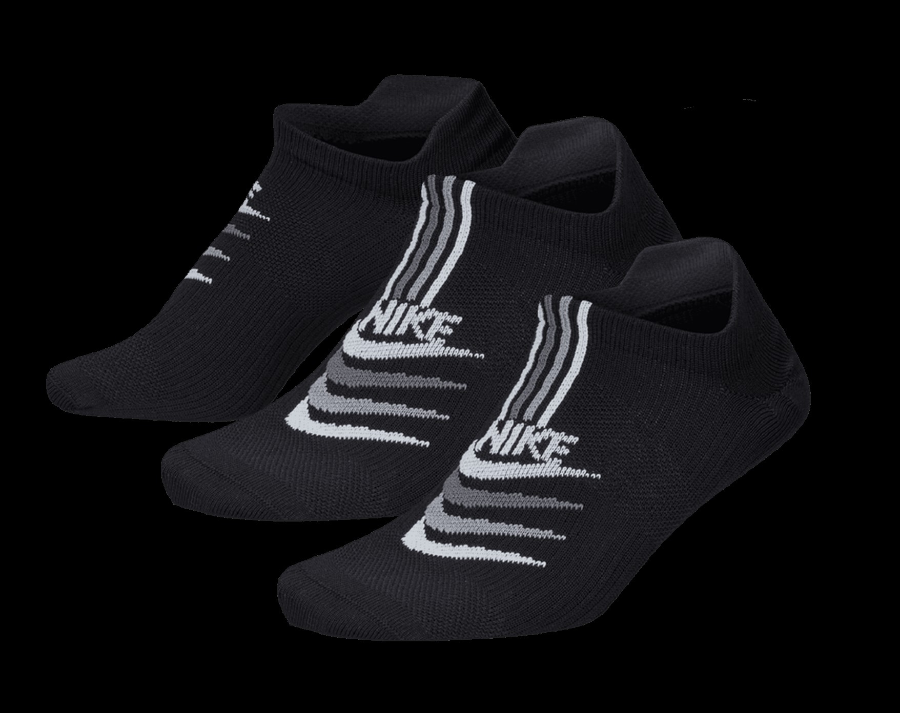 Носки Nike W NK EVERYDAY PLUS LTWT NS 3PR черный Жен 38-42 Носки Nike W NK EVERYDAY PLUS LTWT NS 3PR черный Жен 38-42
