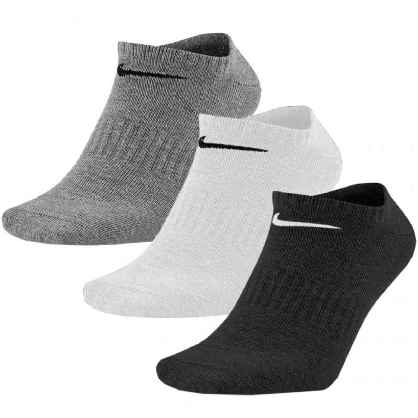 Носки Nike U NK EVERYDAY LTWT NS 3PR белый, серый, черный Уни 38-42 Носки Nike U NK EVERYDAY LTWT NS 3PR белый, серый, черный Уни 38-42