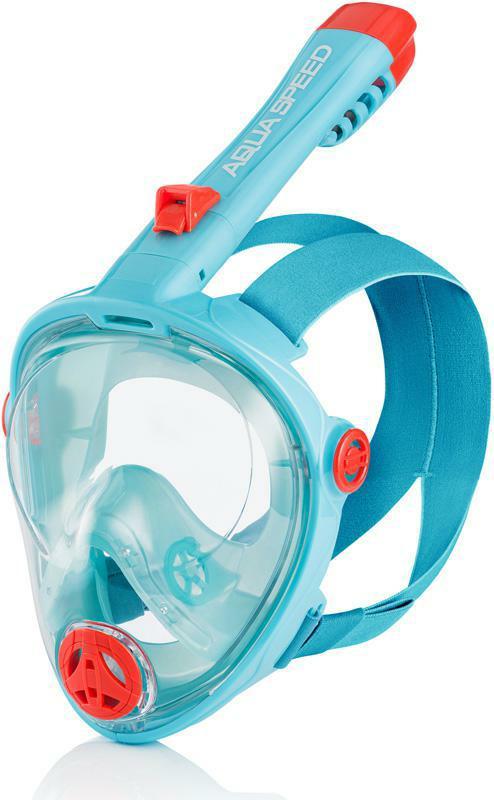 Повнолицьова маска Aqua Speed SPECTRA 2.0 KID 7083 бірюзовий, червоний Діт L Повнолицьова маска Aqua Speed SPECTRA 2.0 KID 7083 бірюзовий, червоний Діт L