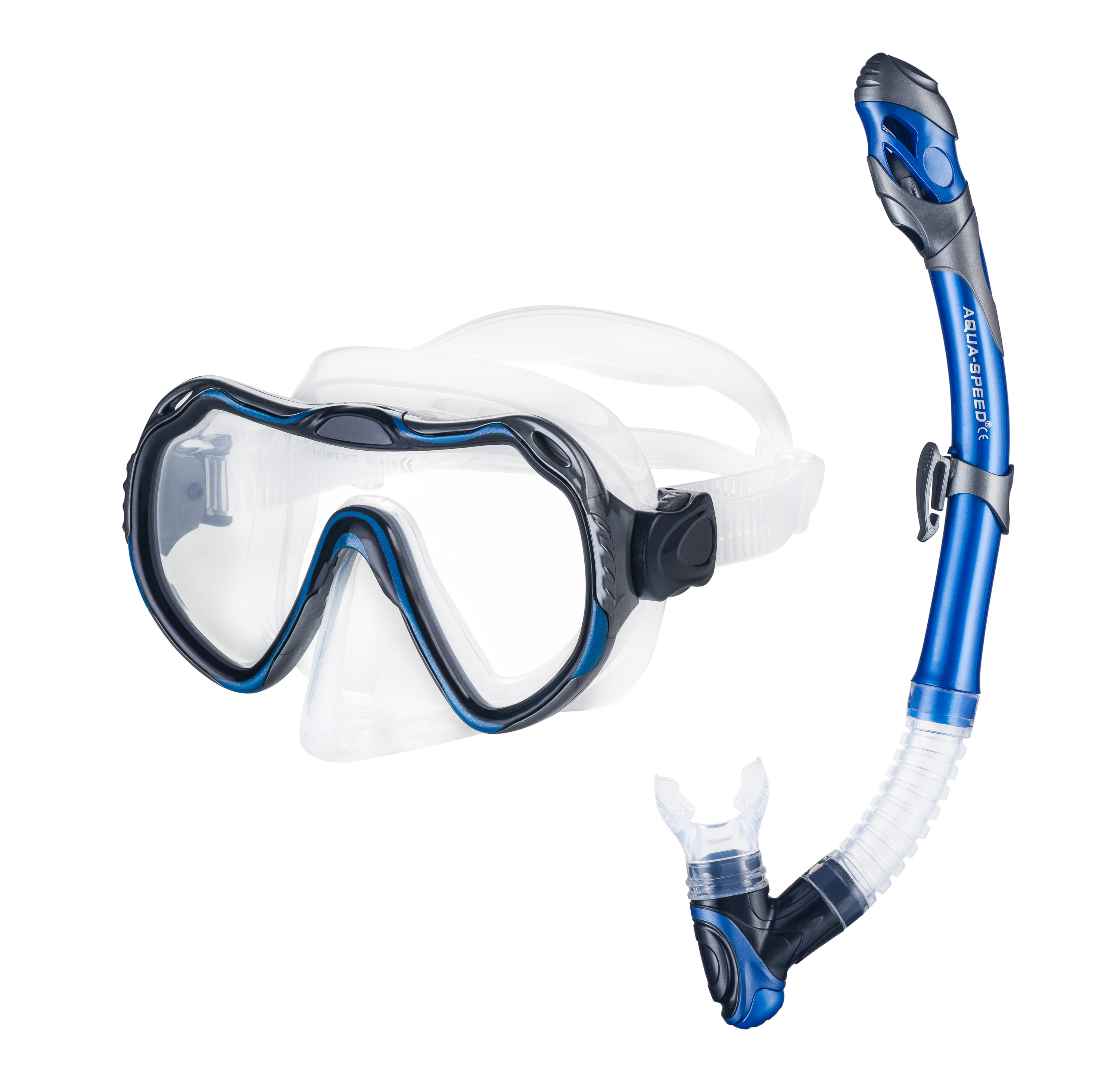 Набір маска і трубка Aqua Speed JAVA + ELBA 8205 синій Уні OSFM Набір маска і трубка Aqua Speed JAVA + ELBA 8205 синій Уні OSFM