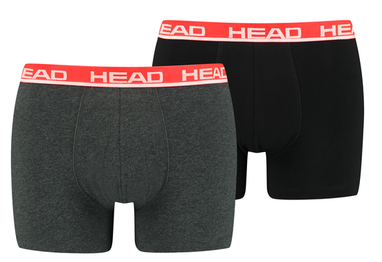 Труси-боксери Head BASIC BOXER 2P сірий, червоний Чол L Труси-боксери Head BASIC BOXER 2P сірий, червоний Чол L