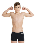 Плавки-боксери для хлопців Arena BOY'S TEAM SWIM SHORT SOLID чорний, білий Діт 128см. Зображення №2 Плавки-боксери для хлопців Arena BOY'S TEAM SWIM SHORT SOLID чорний, білий Діт 128см. Зображення №2