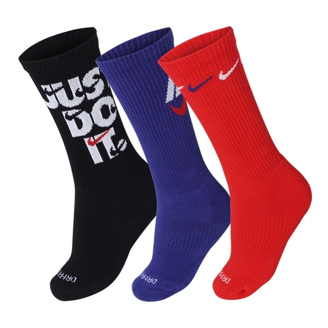 Носки Nike U NK EVERYDAY PLUS CUSH CREW черный, синий, красный Уни 34-38 Носки Nike U NK EVERYDAY PLUS CUSH CREW черный, синий, красный Уни 34-38