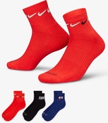 Носки Nike U NK EVERYDAY PLUS CUSH ANKLE черный, синий, красный Муж 34-38. Изображение №4
