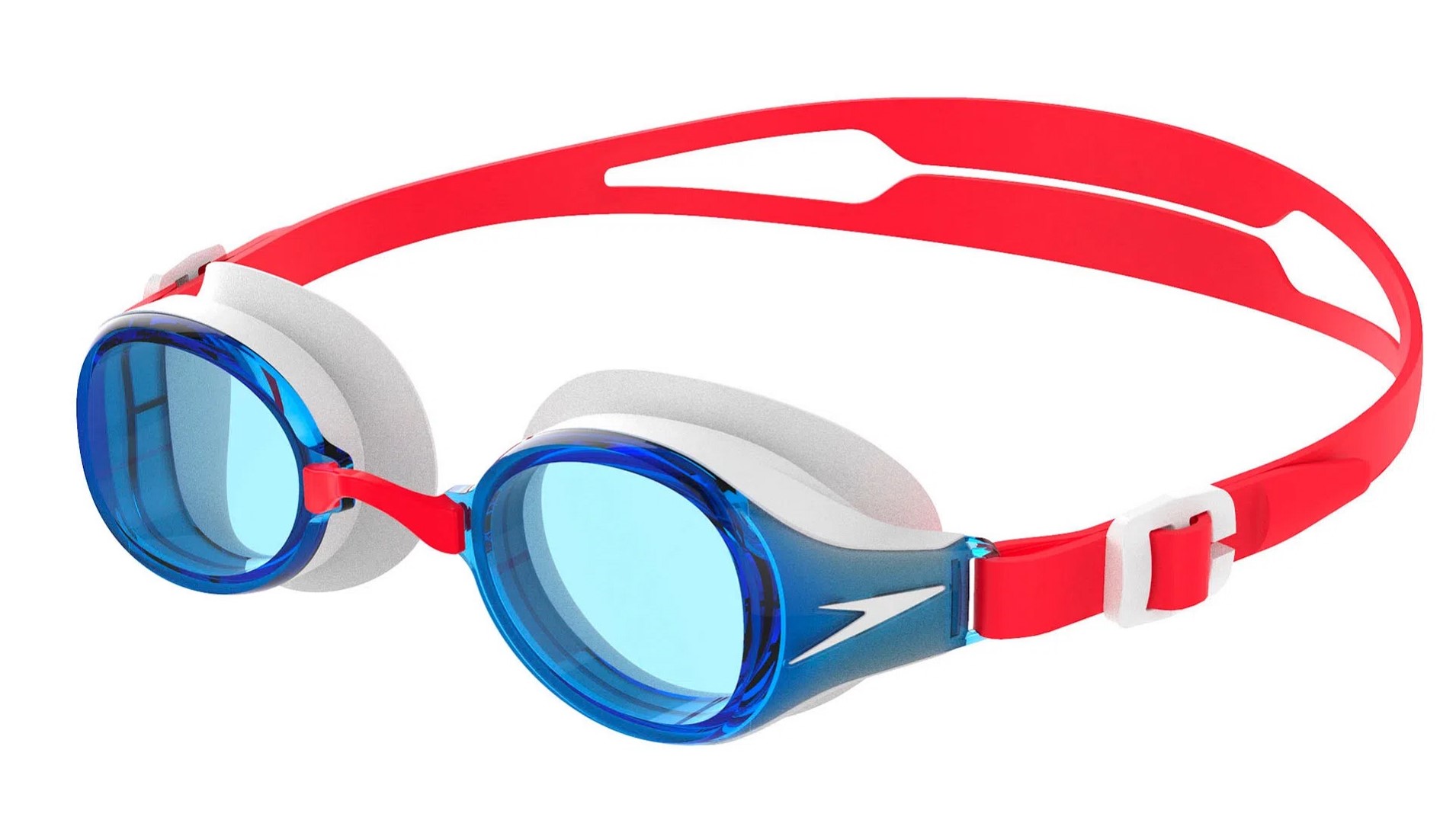 Очки для плавания Speedo HYDROPULSE GOG JU красный, голубой Дет OSFM Очки для плавания Speedo HYDROPULSE GOG JU красный, голубой Дет OSFM