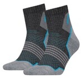 Носки Head HIKING QUARTER 2P UNISEX серый, синий Уни 35-38. Изображение №2